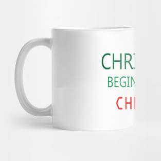 CHRISTMAS BEGINS WITH CHRIST Mug